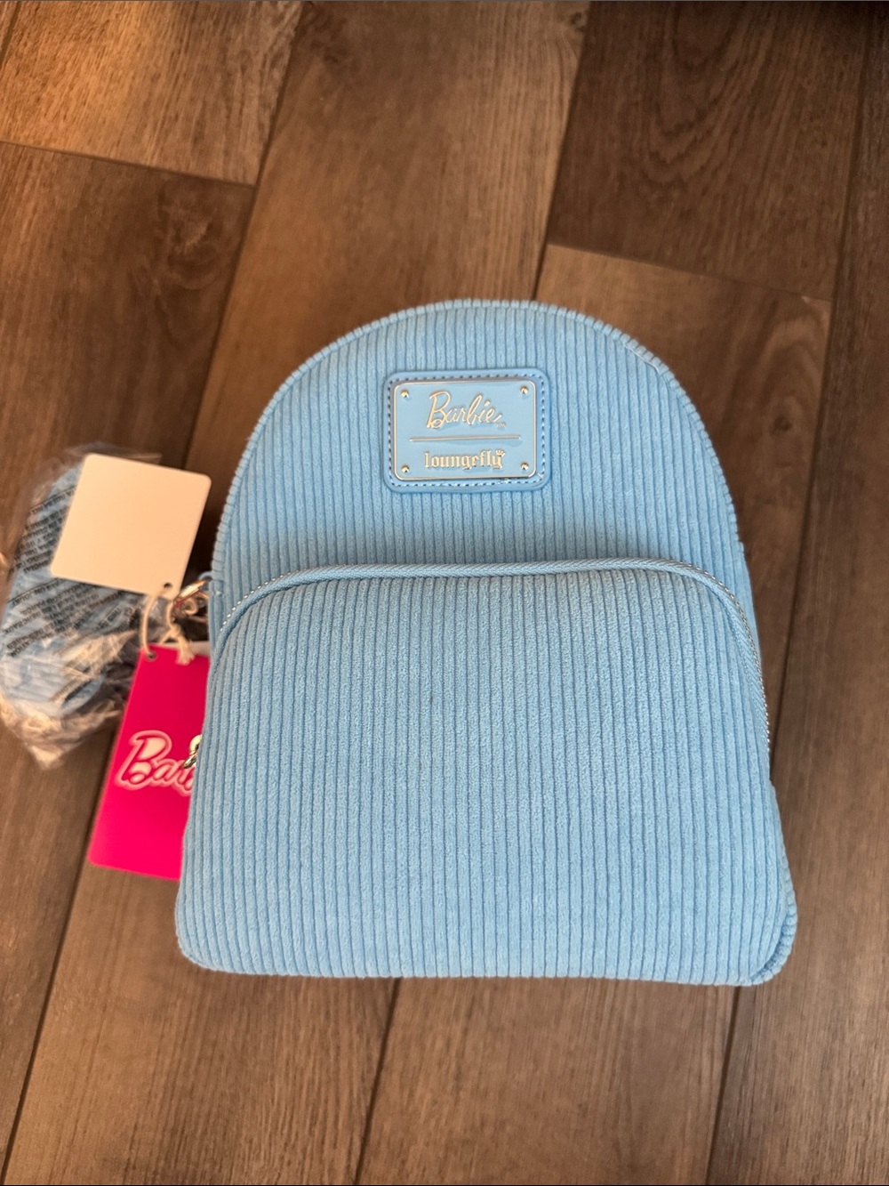 Kids Light Blue Corduroy Mini Backpack Barbie Loungefly Ken